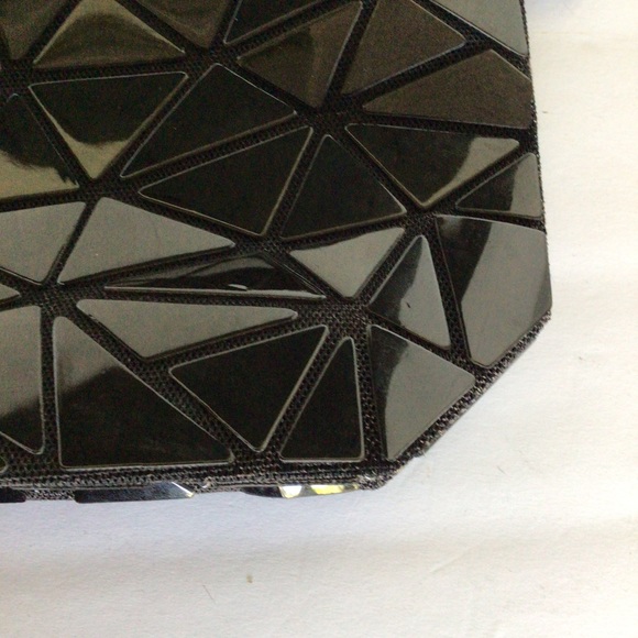 EMILIO PEPE BLACK ORIGAMI CHAIN BAG CLUTCH - Picture 11 of 13